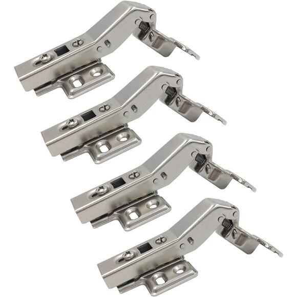LIKERAINY 45 Degree Soft Closing Hinges 35mm w Hydraulic Damper Corner Door 4 Pk - Picture 1 of 5